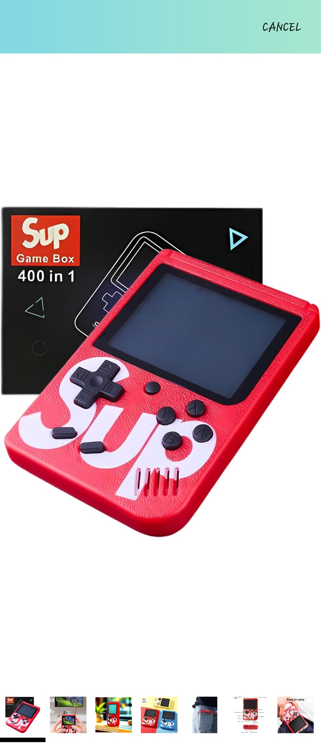 Rechargeable Pocket Video Game for Kids 400 in 1 Retro Game Box Console Handheld Game Box with TV Output