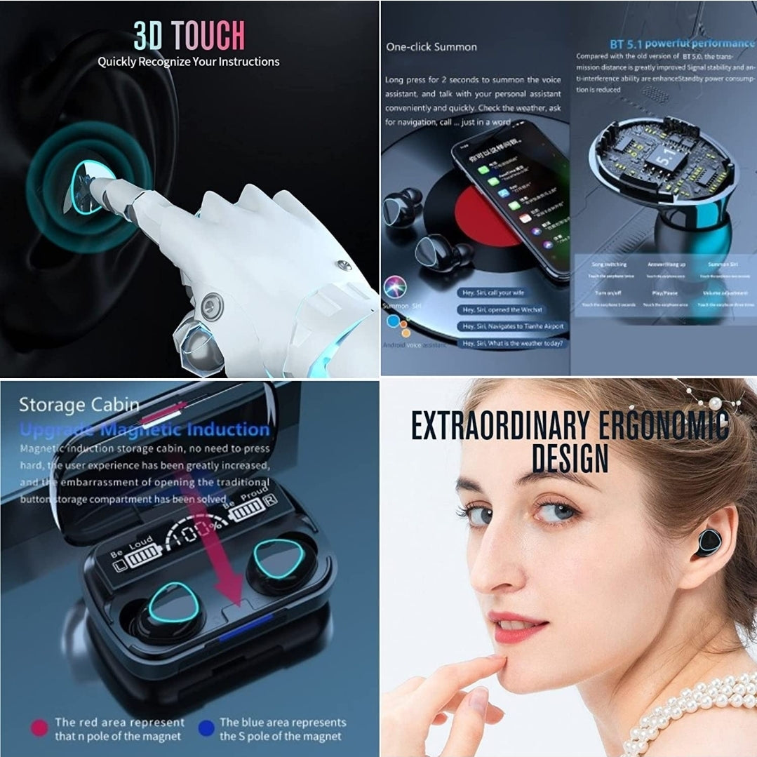 Wireless Bluetooth 5.0 In-Ear Earbuds - ↑ Mini Stereo With Mic