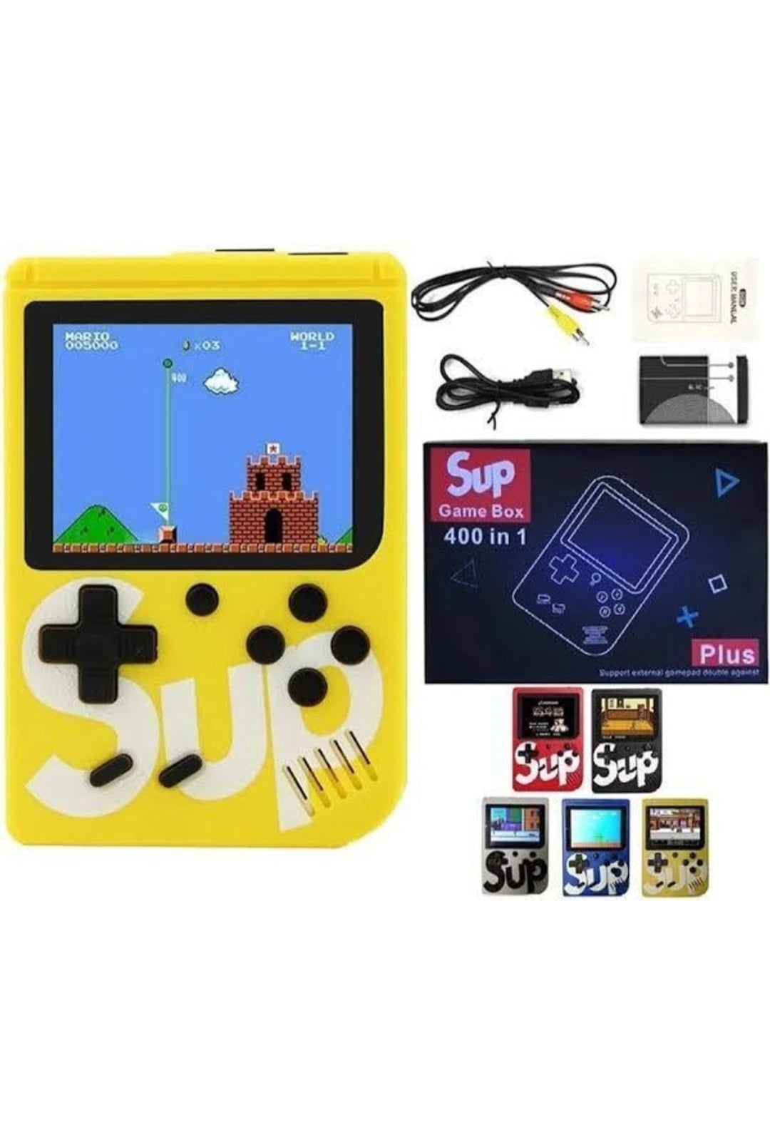 Rechargeable Pocket Video Game for Kids 400 in 1 Retro Game Box Console Handheld Game Box with TV Output