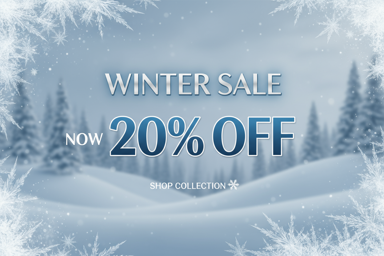 winter sale 20% off now 1920x800px