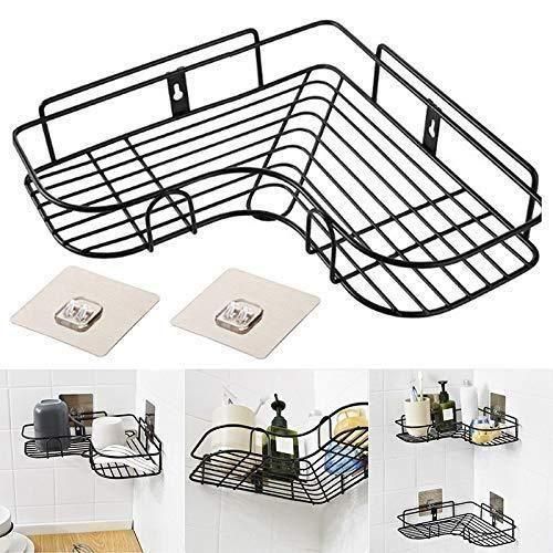 Kitchen Organiser Corner Shelf - Wall Mount Stainless Steel Storage Rack ( Pack of 2)