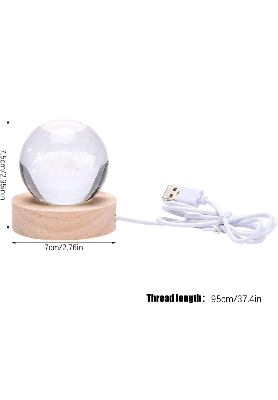 Mystic Glow Crystal Ball Lamp – Aesthetic Home Vibes