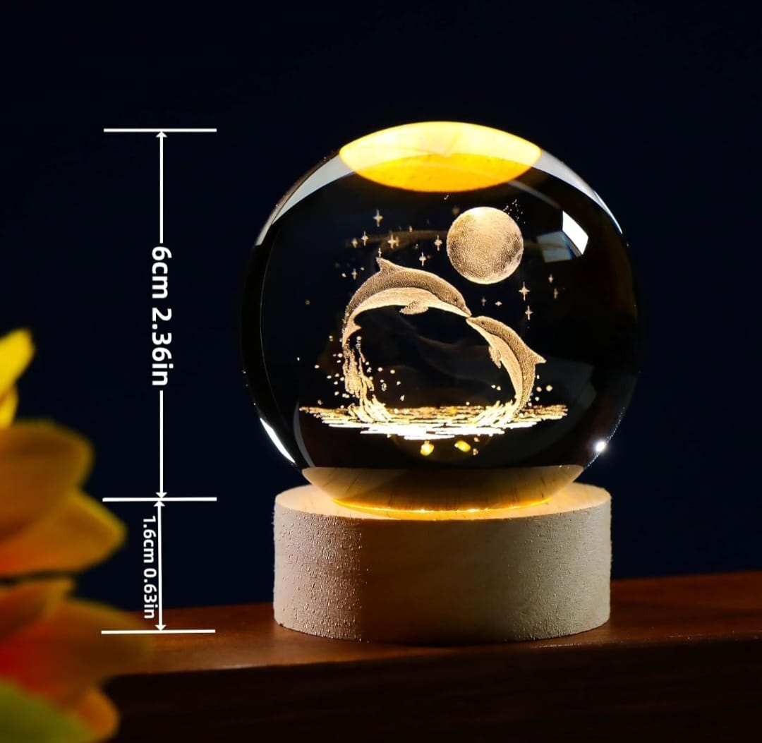 Mystic Glow Crystal Ball Lamp – Aesthetic Home Vibes