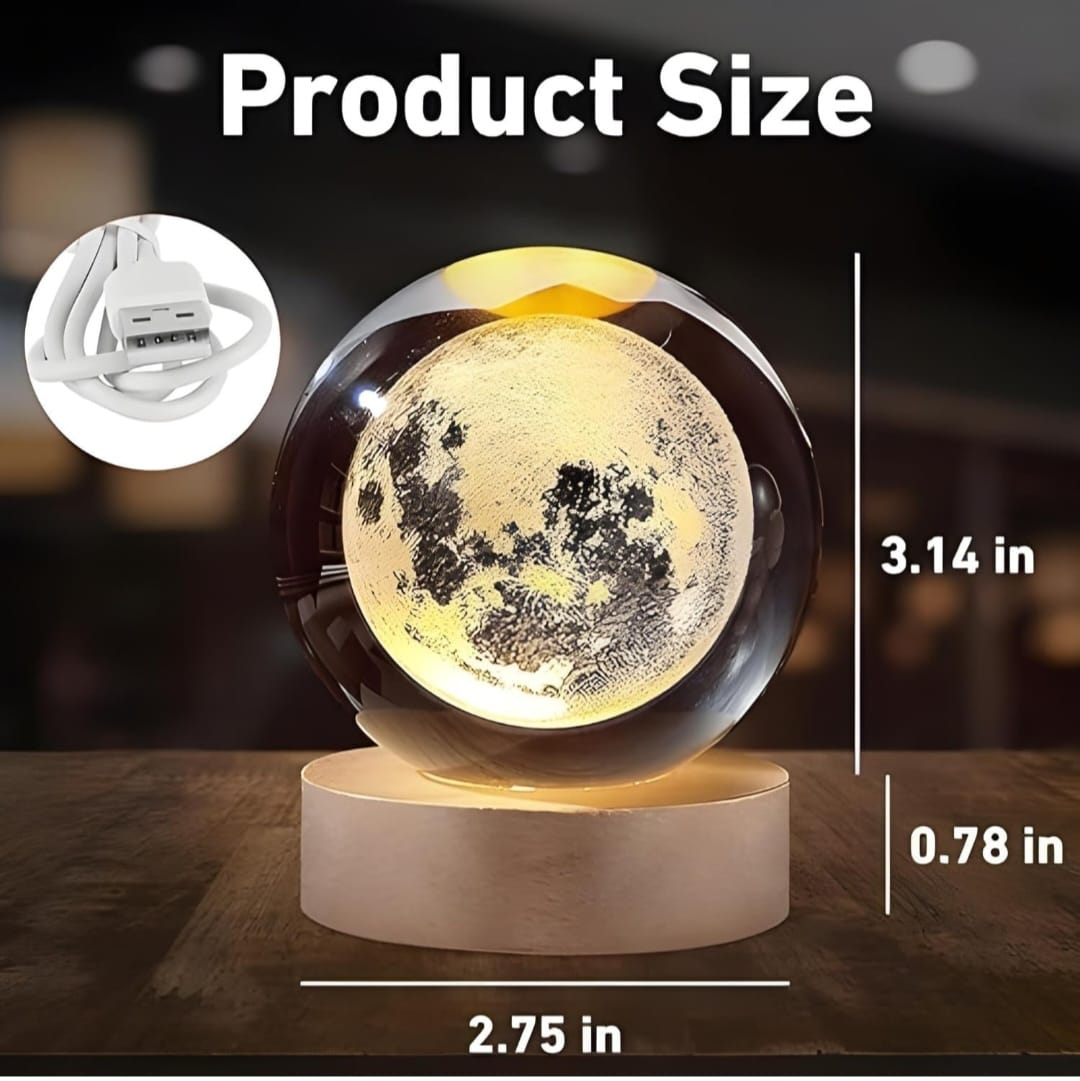 Mystic Glow Crystal Ball Lamp – Aesthetic Home Vibes