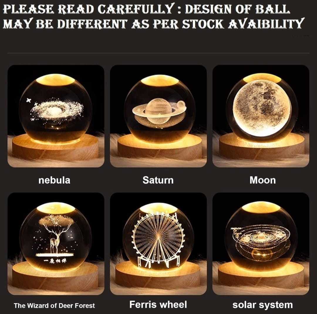 Mystic Glow Crystal Ball Lamp – Aesthetic Home Vibes