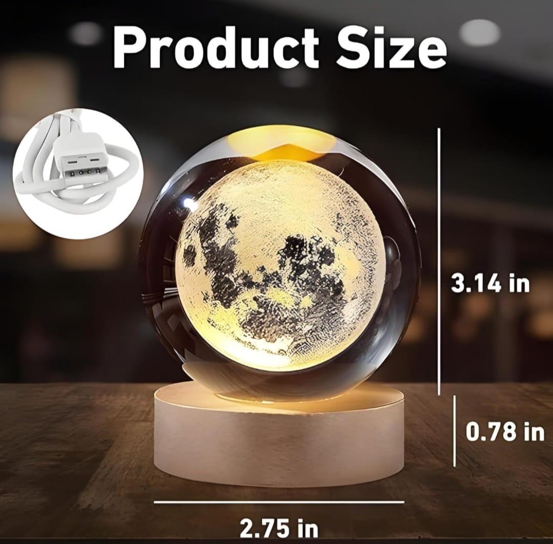 Mystic Glow Crystal Ball Lamp – Aesthetic Home Vibes
