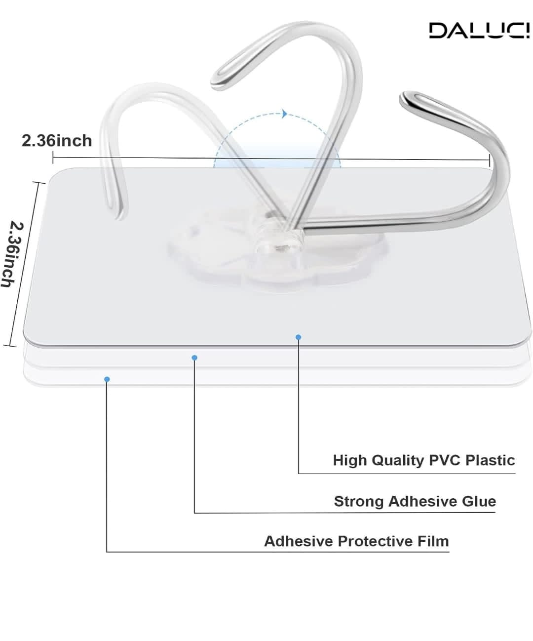 Self adhesive wall hook(Pack of 20)