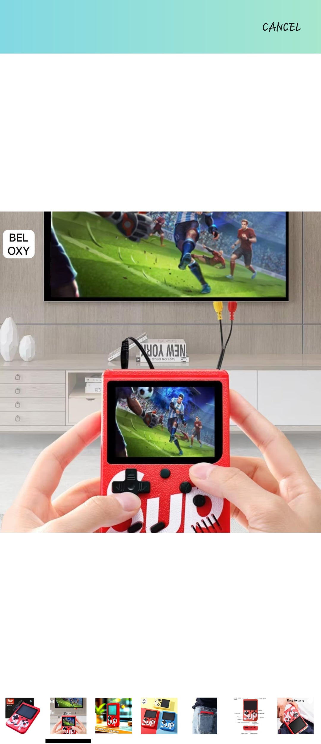 Rechargeable Pocket Video Game for Kids 400 in 1 Retro Game Box Console Handheld Game Box with TV Output